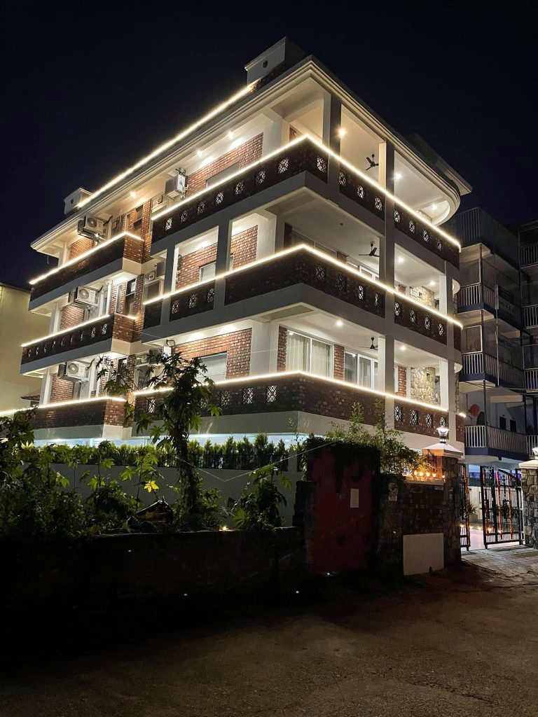 Night view of The Palatial Homes, the best homestay in dehradun