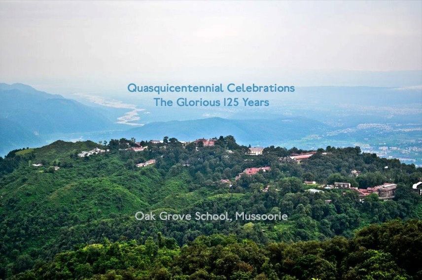 Beautiful View of the Oak Grove School in Dehradun within the Hills in monsoon