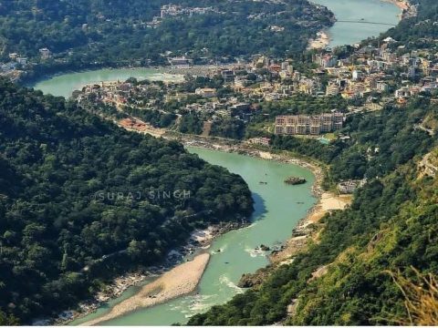 Rishikesh city Ganga river view which is near the best homestay in dehradun